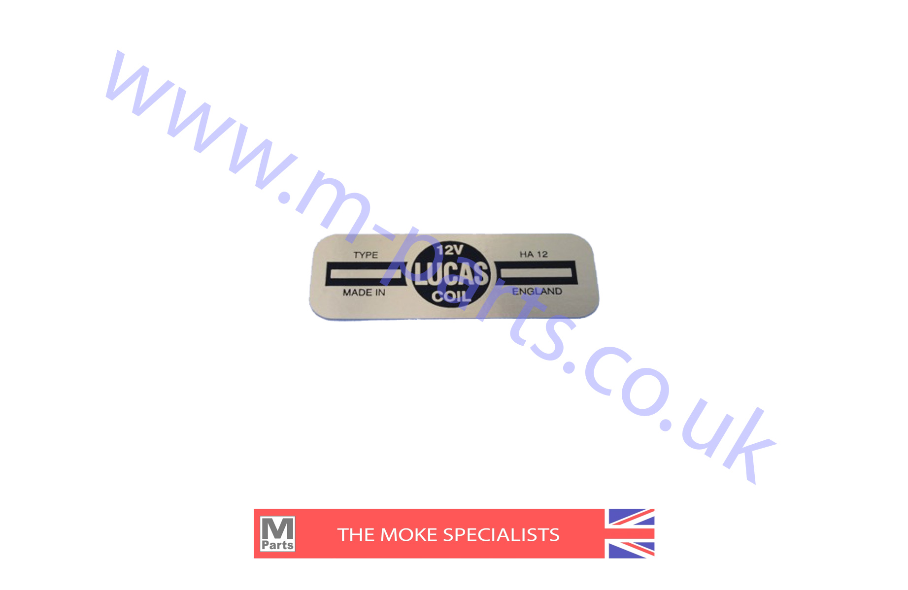 21. Lucas HA12 coil label silver